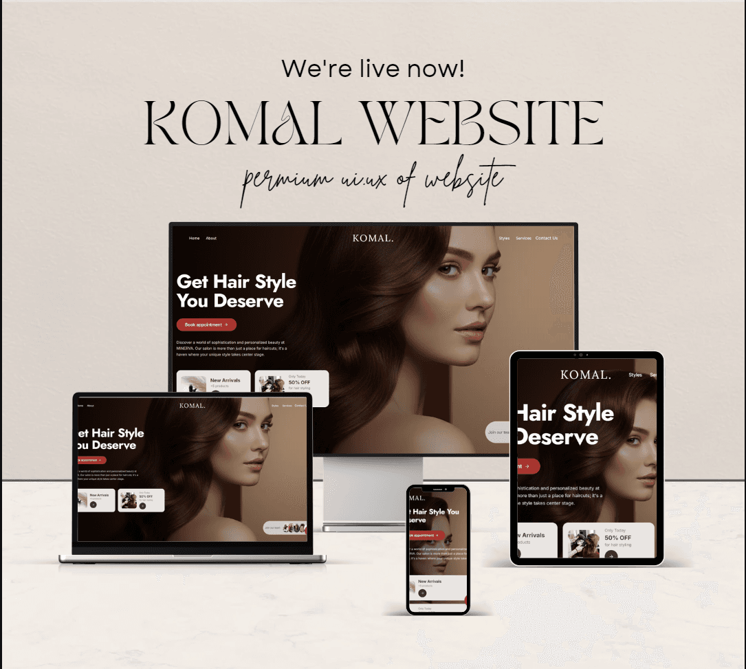 Hair styling: Business Website